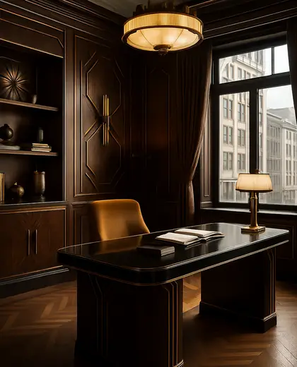 art deco house — home office (urban)