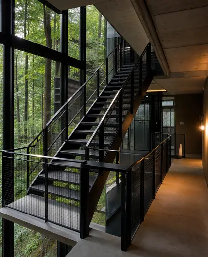 industrial apartment — staircase (forest)