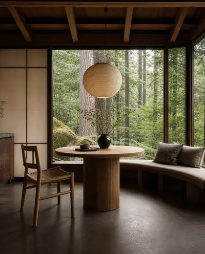 japandi theater — breakfast nook (forest)