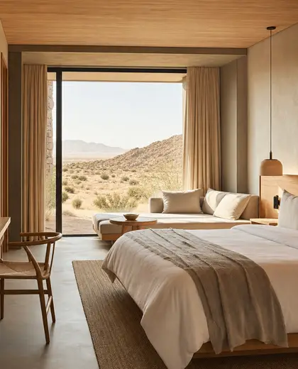 scandinavian hotel — room (desert)