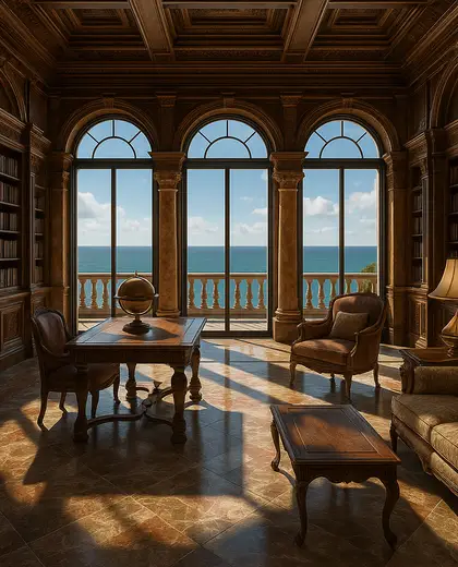renaissance penthouse — library (coastal)