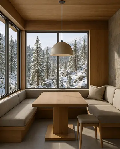 contemporary house — breakfast nook (alpine)