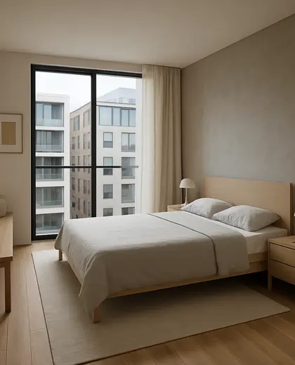 minimalist house — bedroom (urban)