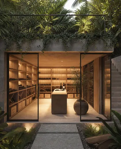 scandinavian garden — wine cellar (tropical)