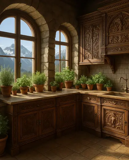 renaissance indoor garden — small kitchen (alpine)