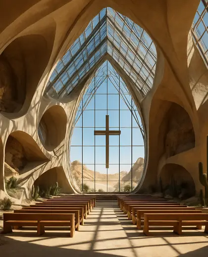 futuristic church — atrium (desert)