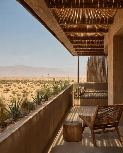 sustainable hotel — balcony (desert)