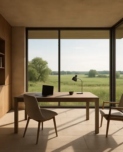 contemporary house — home office (rural)
