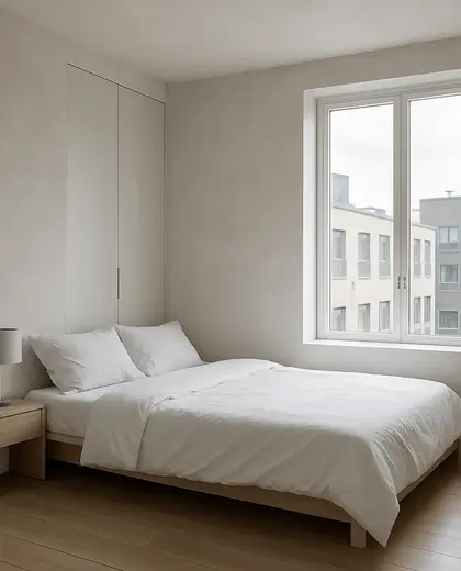minimalist house — bedroom (urban)
