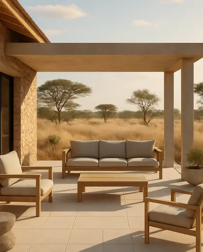 minimalist farmhouse — patio (savanna)
