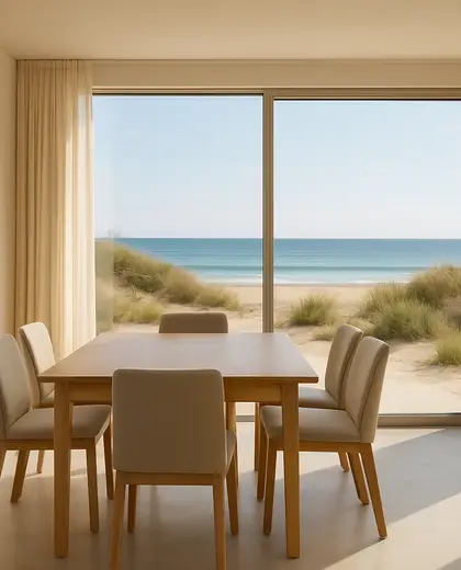 minimalist yard — informal dining room (beach)
