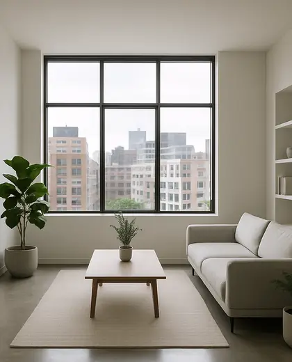 minimalist home — living room (urban)