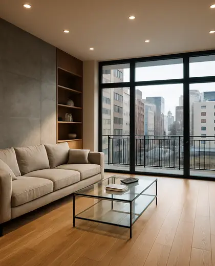 modern house — living room (urban)