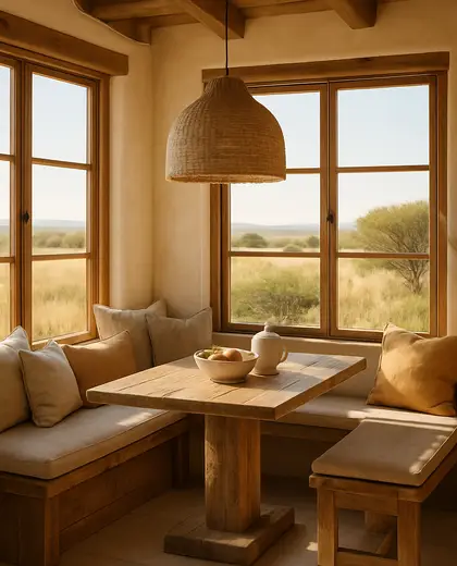 sustainable farmhouse — breakfast nook (savanna)