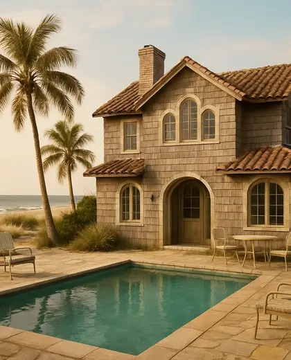 vintage house — pool (beach)