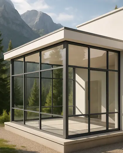 bauhaus facade — sunroom (alpine)
