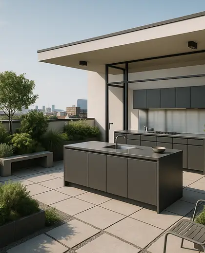 bauhaus rooftop garden — kitchen (urban)