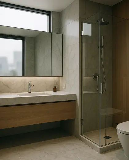 modern house — bathroom (urban)