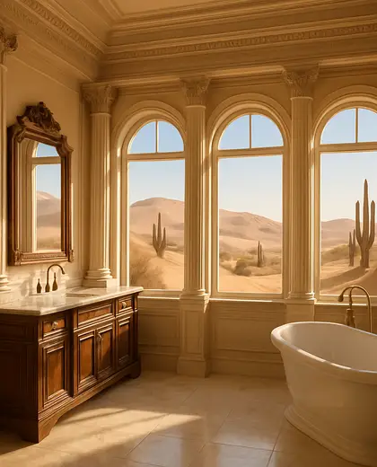 neoclassical building — bathroom (desert)