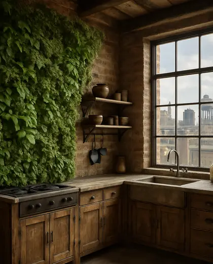 rustic vertical garden — kitchen (urban)