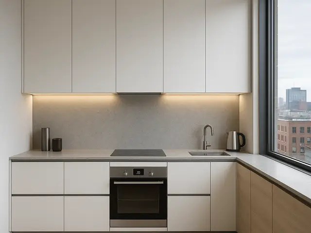 Minimalist apartment interiors with calm, functional lines