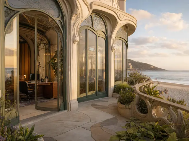 Art nouveau con aire de playa