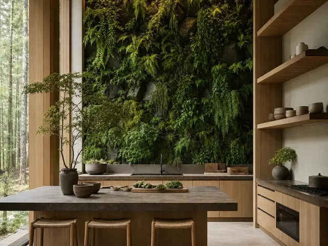 Un jardín vertical con espíritu forestal