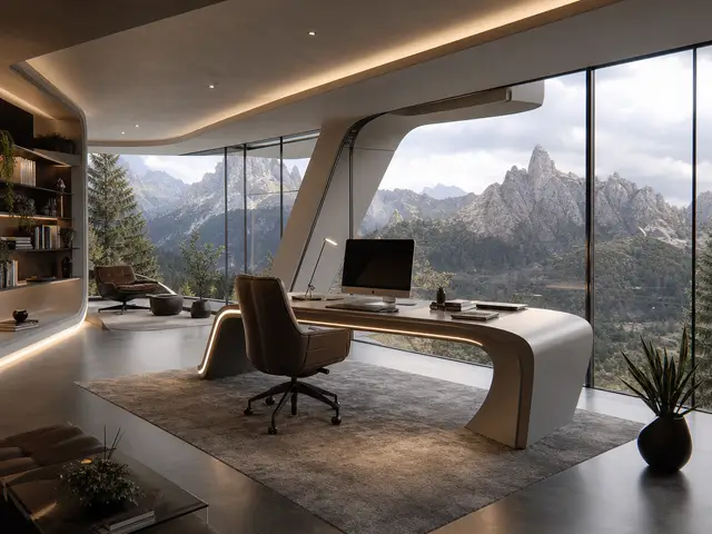 A futuristic home with a calm, lived-in edge