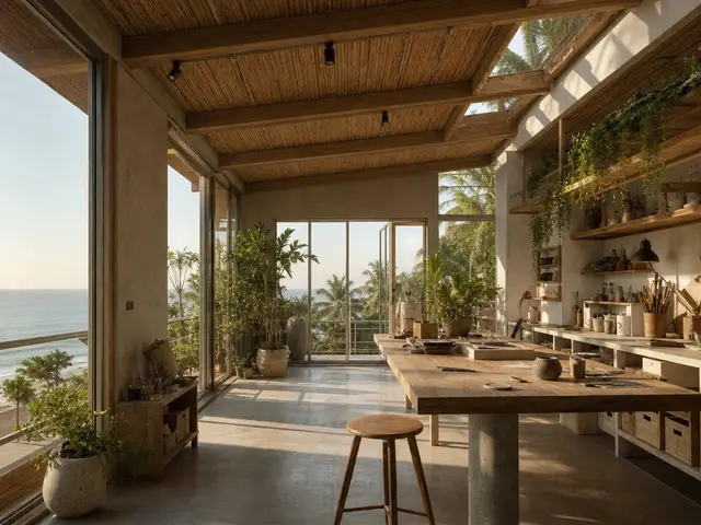 Arquitectura sostenible junto a la playa