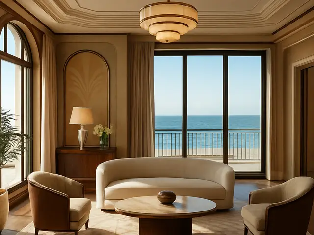 Quarto com elegância art déco