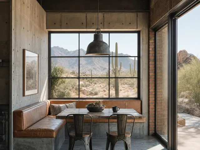 Industrial forms in a desert setting