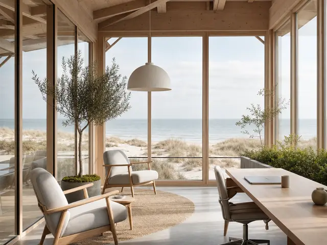 Office calm with a beachside ease