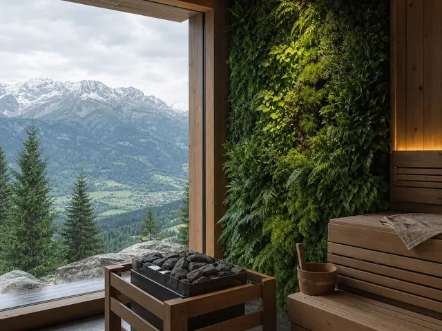 Sustainable alpine living in a mountain setting