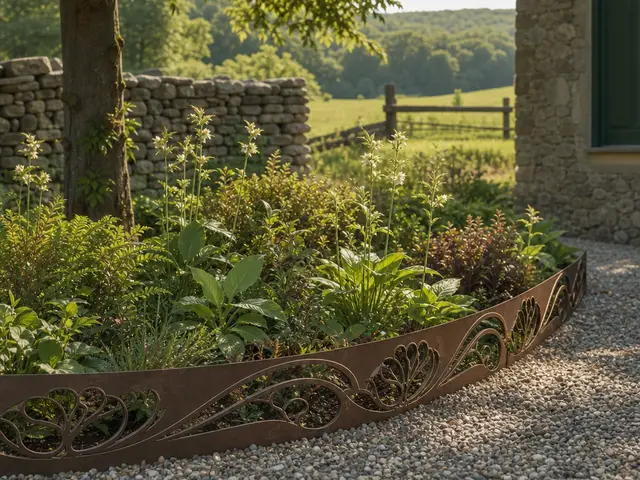 A yard shaped by Art Nouveau curves