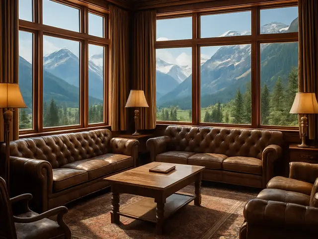 Vintage warmth in mountain surroundings