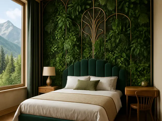 A vertical garden shaped by mountain calm