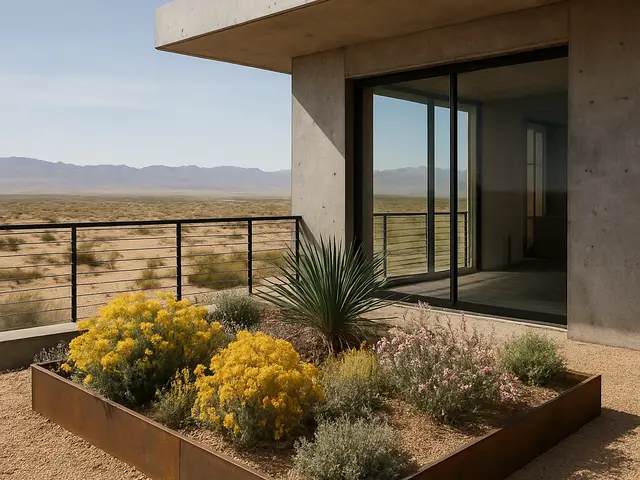 Industrial forms in a desert setting
