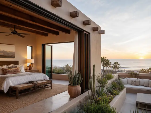 Sun-warmed desert lines on the coast