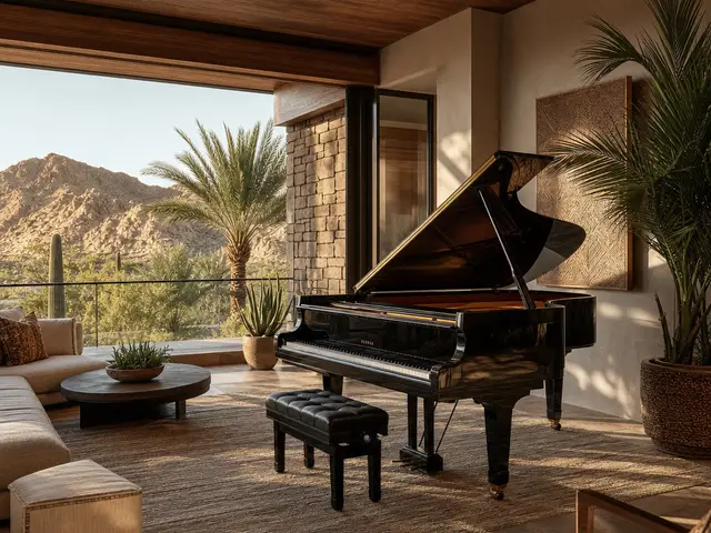 Penthouse living shaped by desert calm
