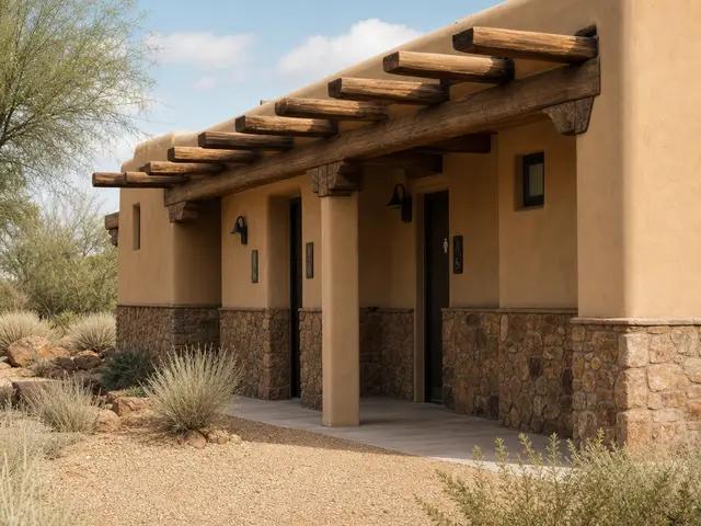 Rural facades with grounded, quiet character