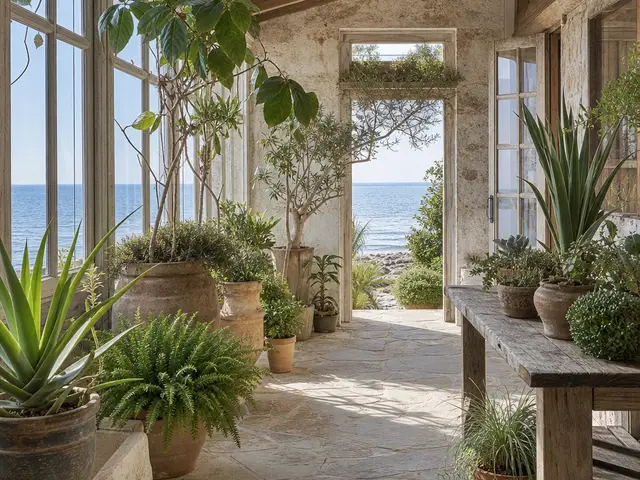 Weathered warmth by the water