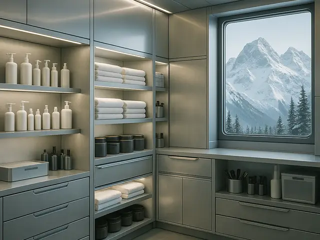 Futuristic forms in alpine light