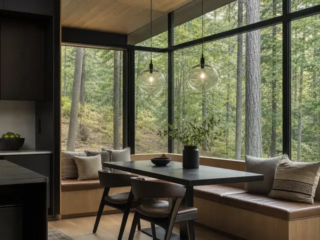 Modern forms in a forest setting
