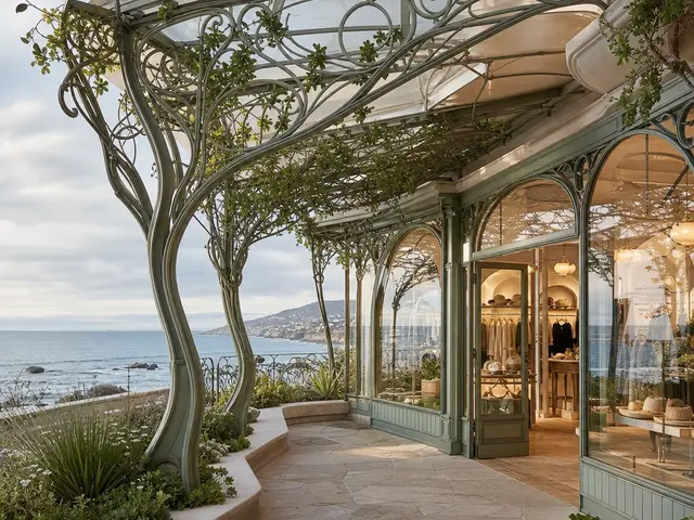 Art nouveau forms meet coastal calm