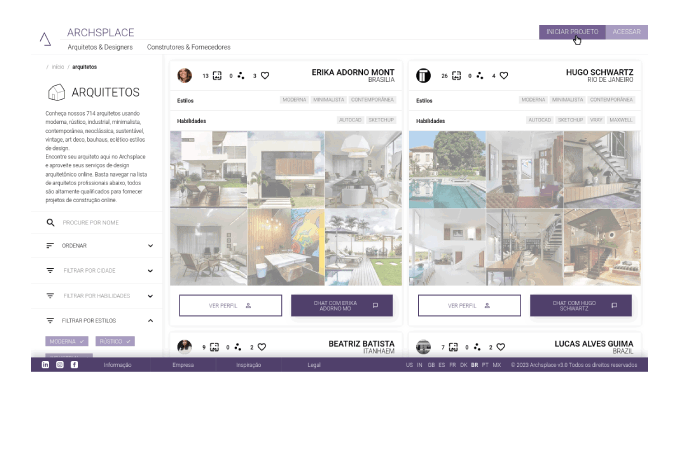 Briefing de arquitetura online na Archsplace