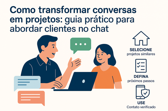 Como transformar conversas em projetos: guia prático para abordar clientes no chat