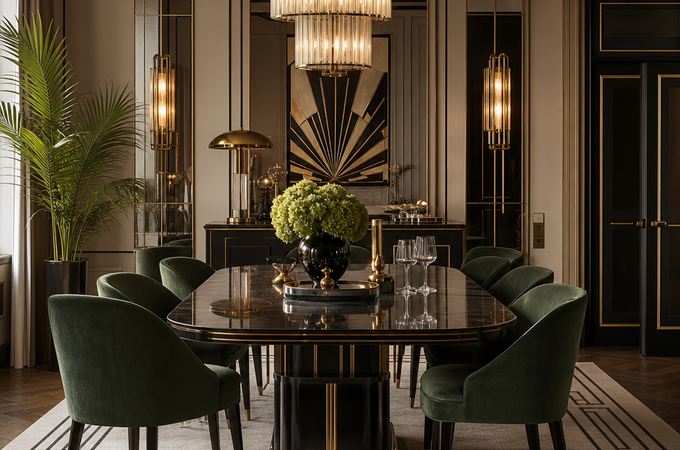 Art deco dining room: how to bring the look home