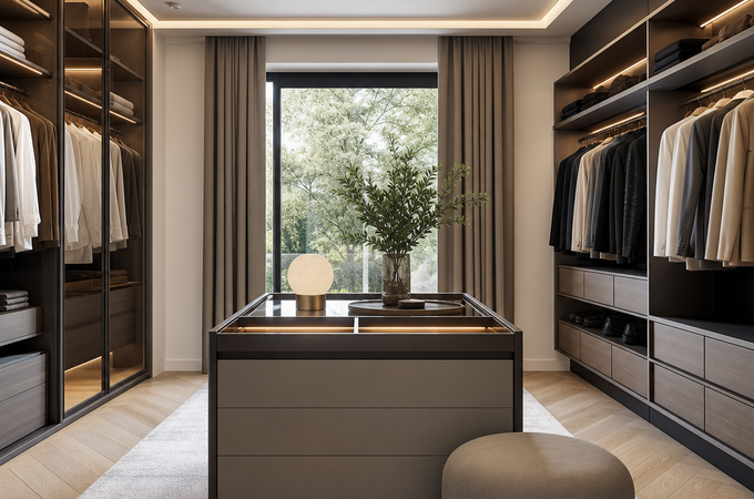 Dressing contemporain : les clés pour un espace chic, net et facile à vivre