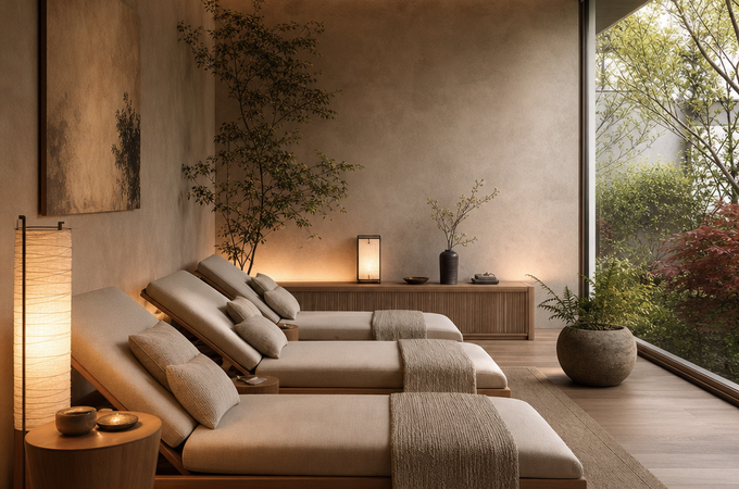 Salle de repos japandi : créer un cocon apaisant et sobre