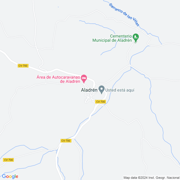 map of Aladrén Aragon